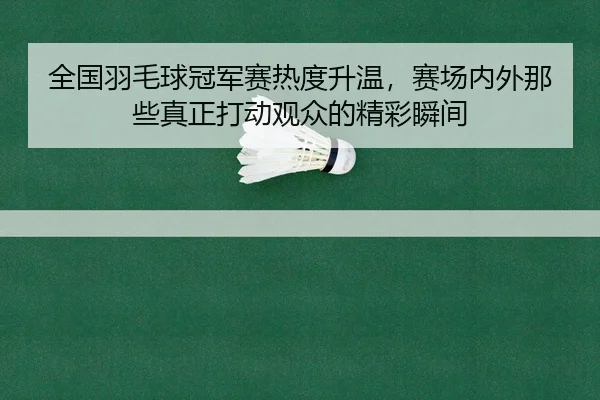 全国羽毛球冠军赛热度升温，赛场内外那些真正打动观众的精彩瞬间